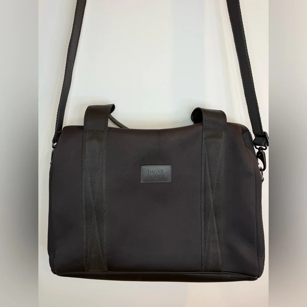 Dagne Dover Black Weston Neoprene Laptop Bag Work Bag Briefcase Travel Bag